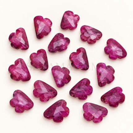 Ruby Cloud Shape Carved Loose Gemstone 12mm