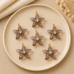 Smoky Quartz Starfish Carved 15mm Pendant