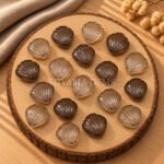 Smoky Quartz Carved Shell Gemstone 12mm