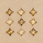Smoky Quartz Carved Ninja Star Loose Gemstone 12mm