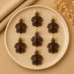 Smoky Quartz Turtle Carved 18mm Gemstone Pendant
