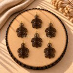 Smoky Quartz Turtle Carved 18mm Gemstone Pendant