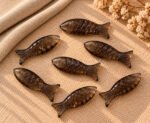 Smoky Quartz Fish Stone 25x8mm