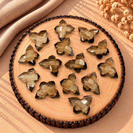 Smoky Quartz Butterfly 13mm