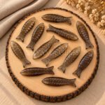 Smoky Quartz Fish Stone 25x8mm