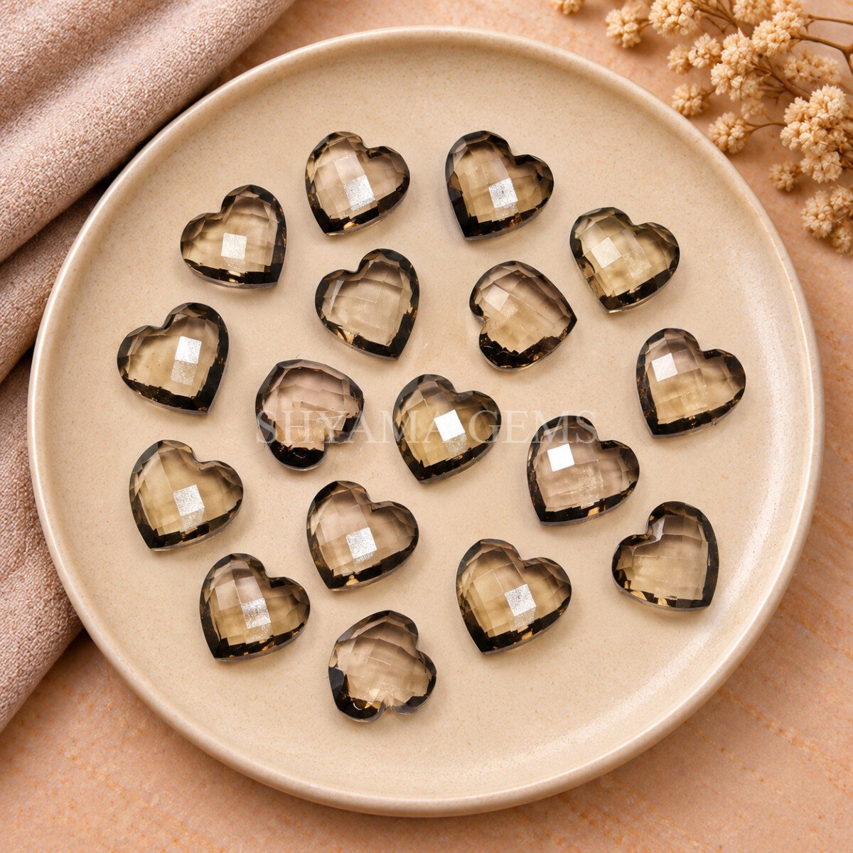 Smoky Quartz Heart Faceted 10mm Loose Gemstone Smoky Quartz Heart Faceted 10mm Loose Gemstone