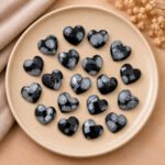 Snowflake Obsidian Heart Faceted 10mm Loose Gemstone