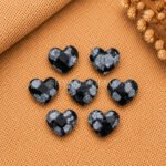 Snowflake Obsidian Heart Faceted 10mm Loose Gemstone