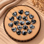 Snowflake Obsidian Heart Faceted 10mm Loose Gemstone