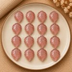Strawberry Quartz Leaf Carved Gemstone 14x10mm