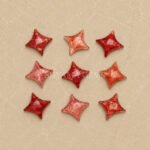 Strawberry Quartz Carved Ninja Star Loose Gemstone 15mm