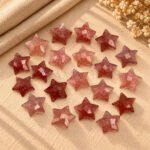 Strawberry Quartz Star Faceted Loose Gemstone 10mm
