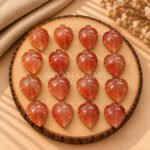 Sunstone Leaf Carved Gemstone 14x10mm