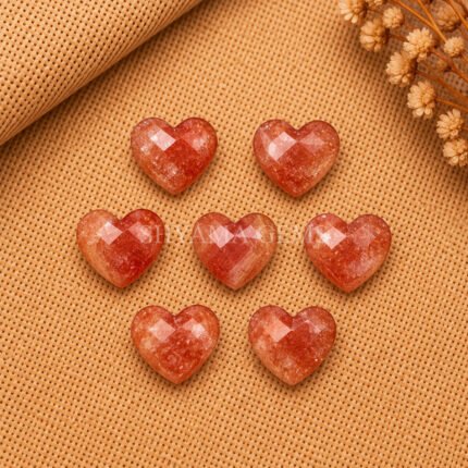 Sunstone Heart Faceted 10mm Loose Gemstone