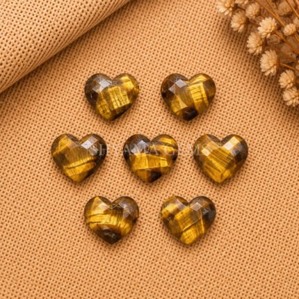 Tiger Eye Heart Faceted 10mm Loose Gemstone