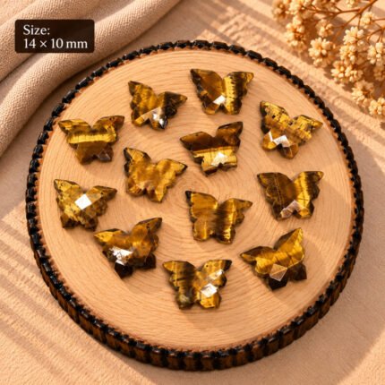 Tiger Eye Butterfly 13mm