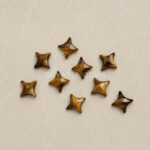 Tiger Eye Carved Ninja Star Loose Gemstone 15mm