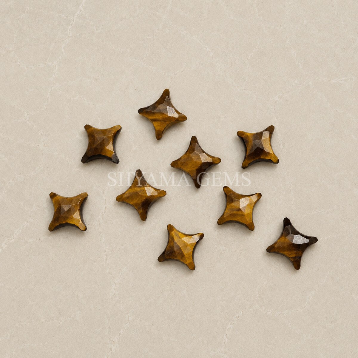 Tiger Eye Carved Ninja Star Loose Gemstone 15mm Tiger Eye Carved Ninja Star Loose Gemstone 15mm