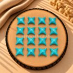 Turquoise Carved Ninja Star Loose Gemstone 15mm