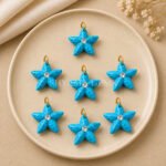 Turquoise Starfish Carved 15mm Pendant