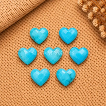 Turquoise Heart Faceted 10mm Loose Gemstone