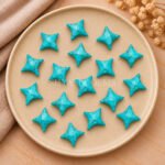 Turquoise Carved Ninja Star Loose Gemstone 15mm
