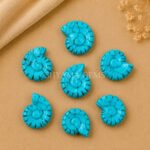 Turquoise Shell Snail Nautilus Carved 20mm Gemstone
