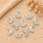 White Moonstone Faceted Moon Gemstone 17mm