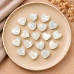 White Moonstone Heart Faceted 10mm Loose Gemstone
