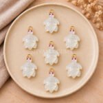 White Moonstone Turtle Carved 18mm Gemstone Pendant