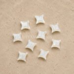 White Moonstone Carved Ninja Star Loose Gemstone 15mm