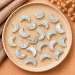 White Moonstone Faceted Moon Gemstone 17mm