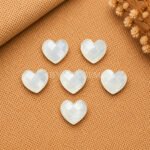 White Moonstone Heart Faceted 10mm Loose Gemstone