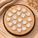 White Moonstone Carved Shell Gemstone 12mm